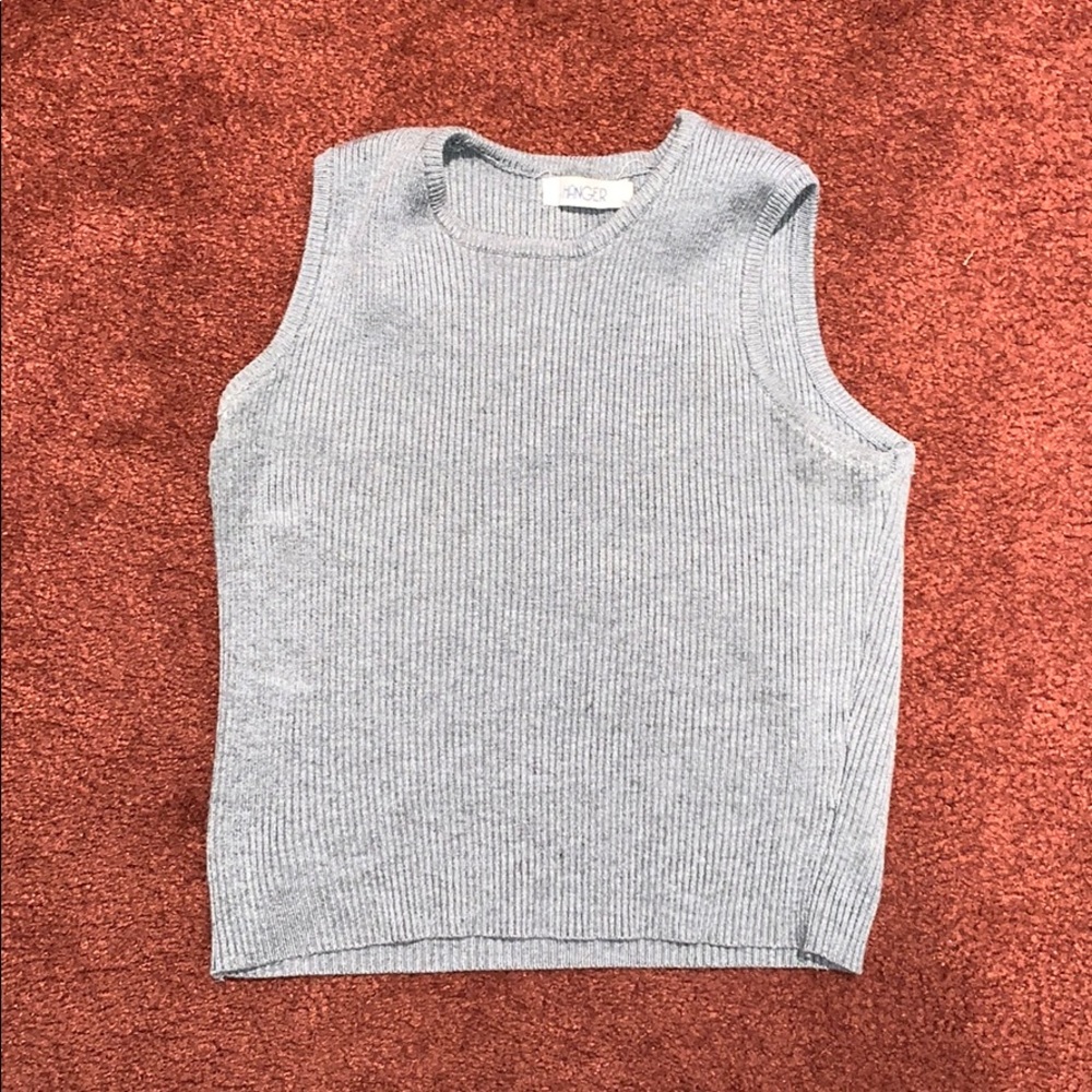 The HANGER grey sweater crop top